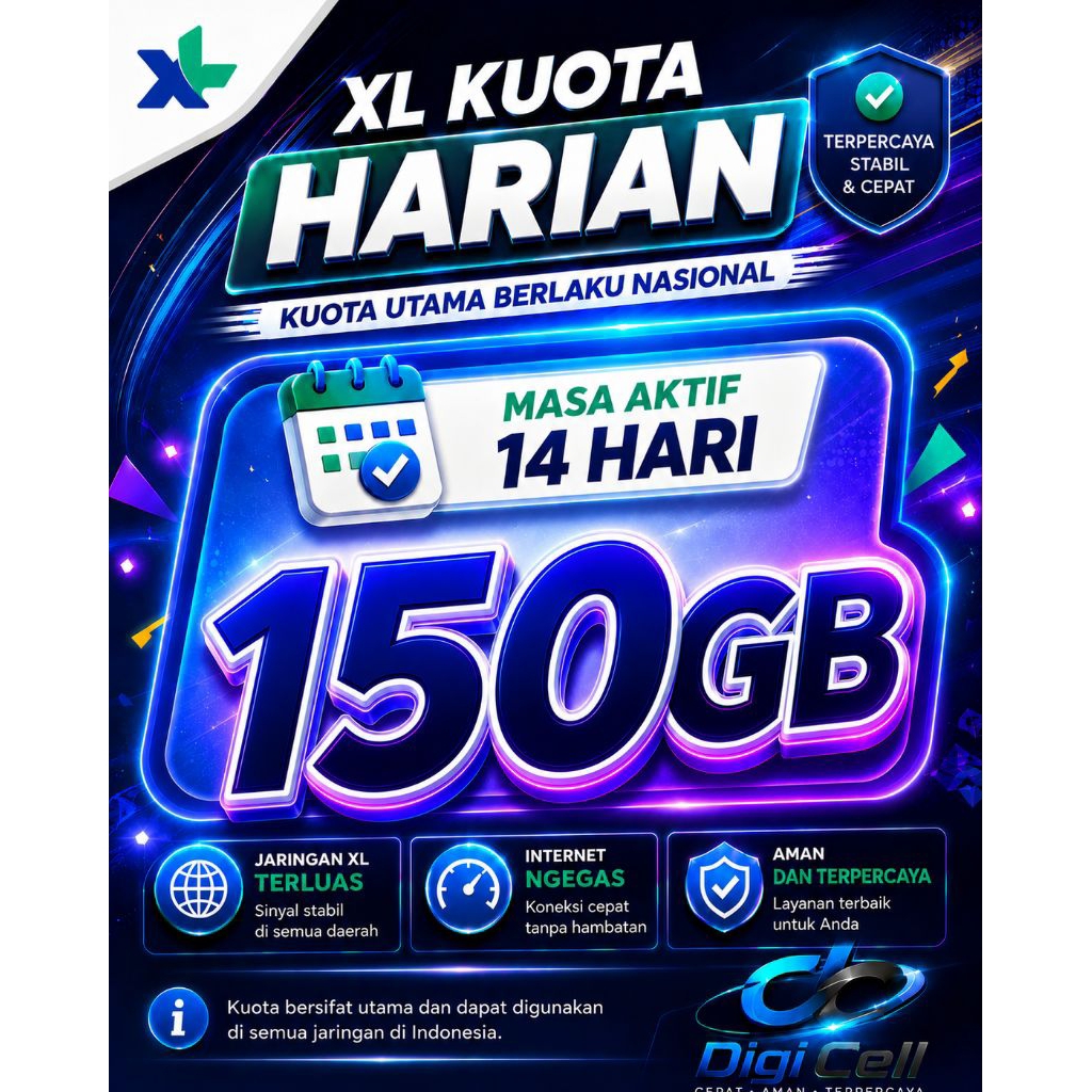 PAKET DATA XL FLEX MINI MURAH 75GB 150GB HARIAN