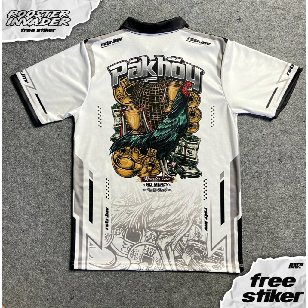 JERSEY AYAM BANGKOK PAKHOY PUTIH FREE STIKER
