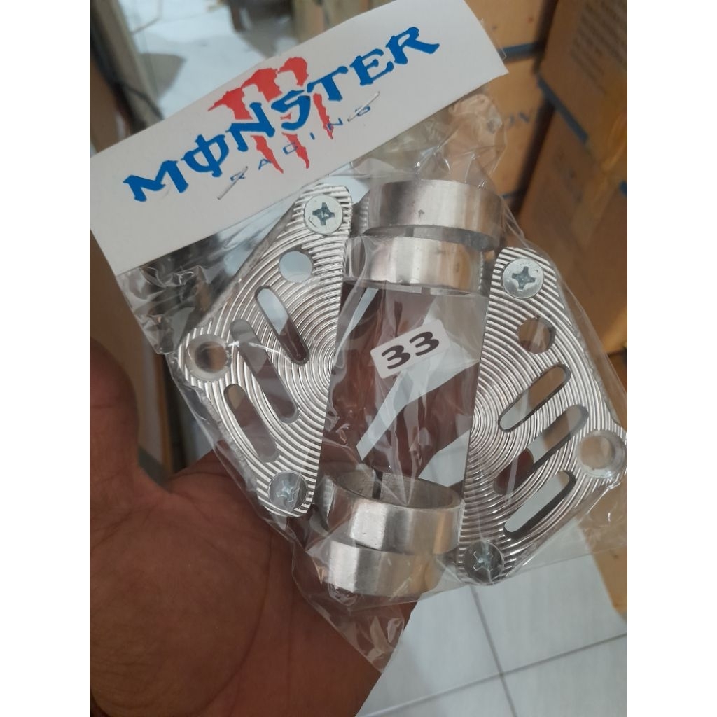 kupingan lampu/breket lampu pesek CNC LOKAL pnp ninja rr r ss.scorpio.vixion old.vixion new AS 33 fu
