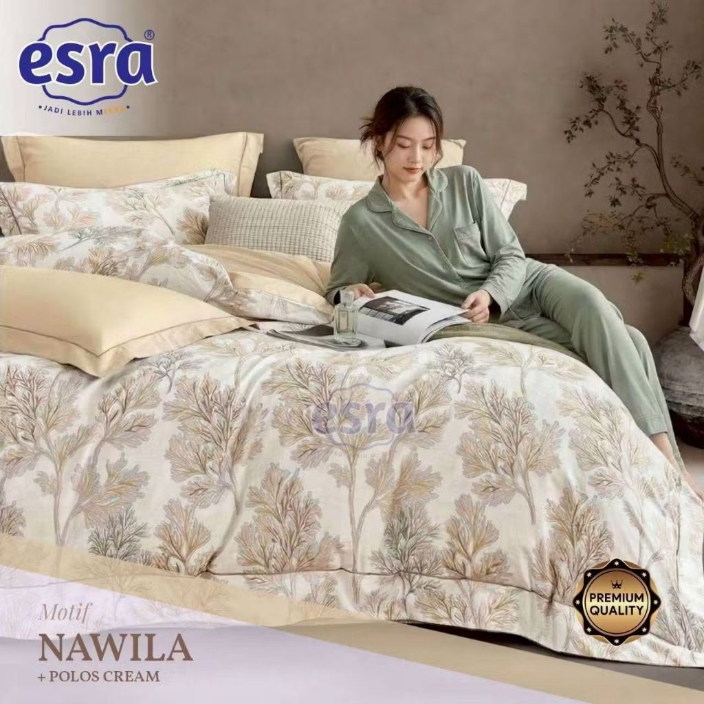 Bedcover set sprei katun esra sprei anti geser