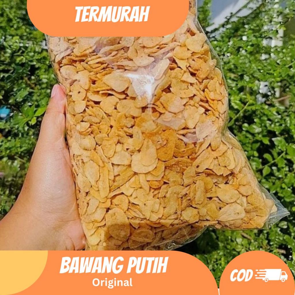 BAWANG PUTIH 1 KG, Bawang putih Goreng Kemasan 1000g