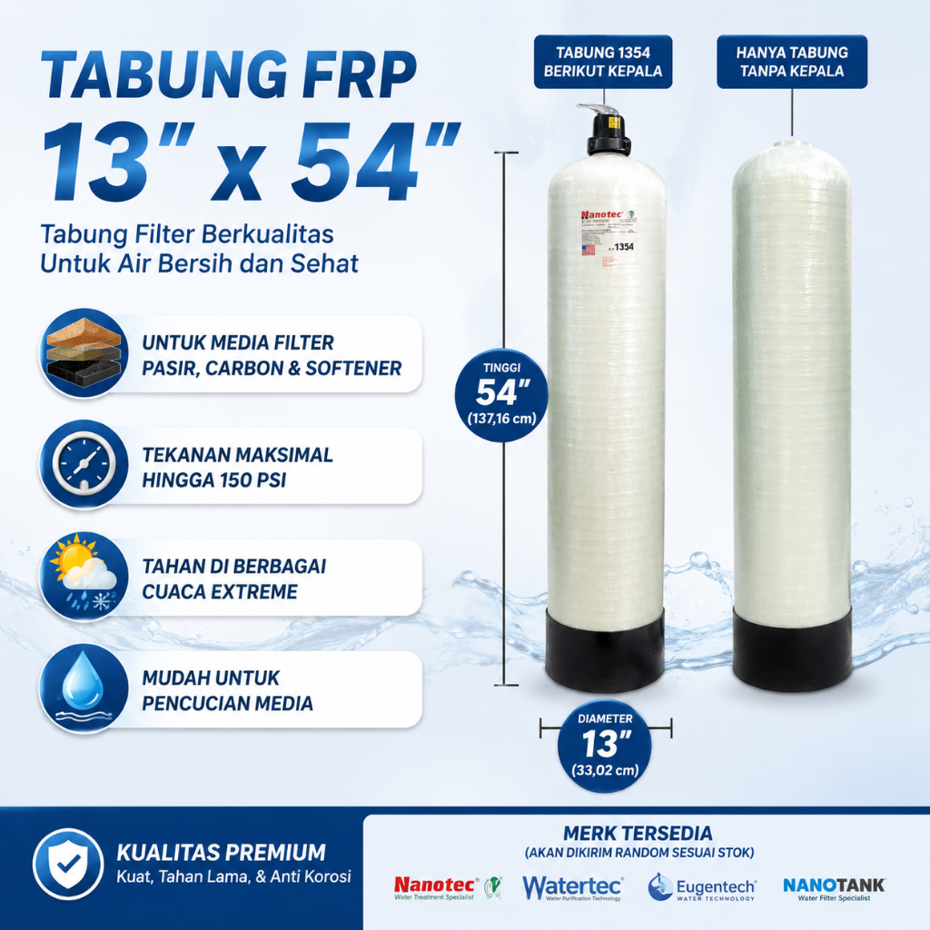 Tabung FRP 1354 Natural  - Tabung Media Filter 1354