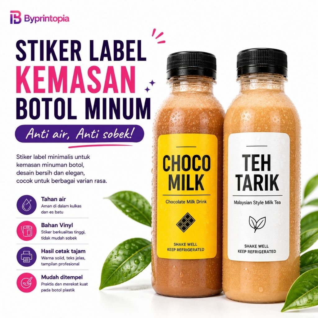 Stiker Label Kemasan Botol Minuman