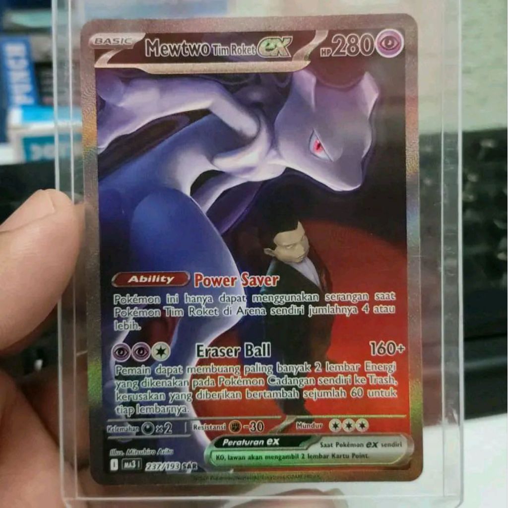 Mewtwo Ex SAR MA3 237/193 Pokemon Indonesia