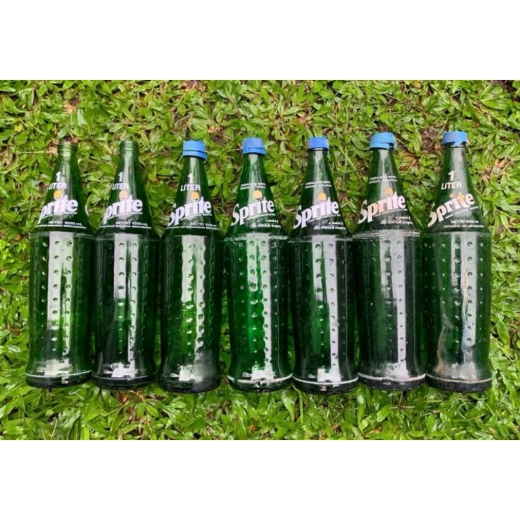 botol minuman sprite 1liter (lawas - jadul)