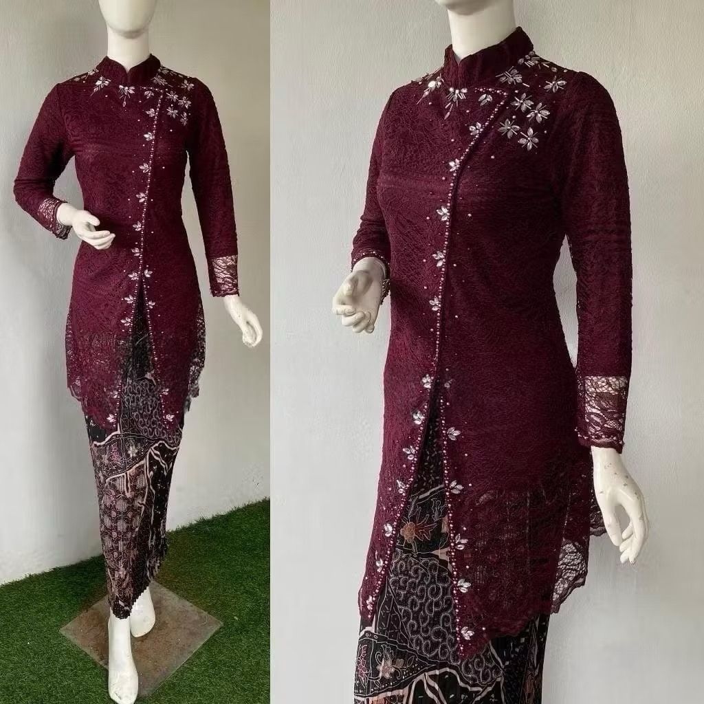 Kebaya Janggan Burkat \ Kebayat Set Rok Plisket \ Keaya Wisuda \ Modren \ Kebaya Kondangan \ Kebaya 