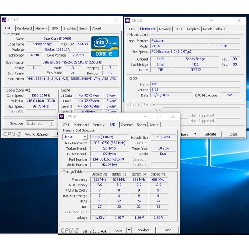 MOBO HP H61 + CORE I5 2400S + RAM 4GB + FAN LGA 1155 DDR3