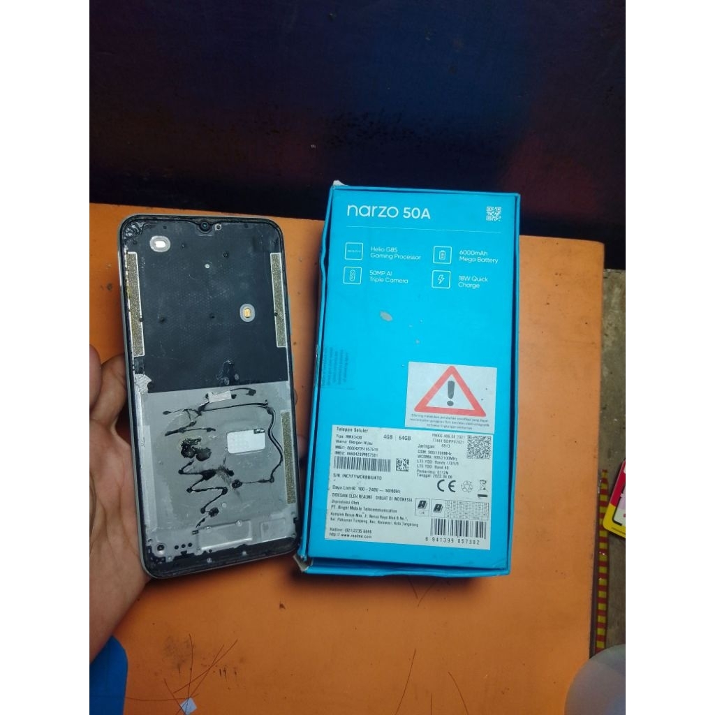 HP REALME NARZO 50A (MINUS BAHAN)