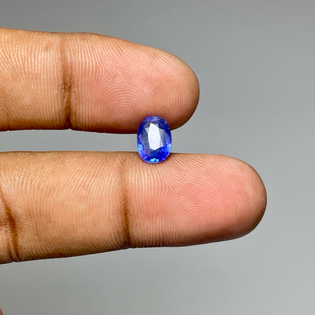 Natural Blue Sapphire Corundum Batu Blue Safir Tanzania Dim 8.5x6.5x3.5