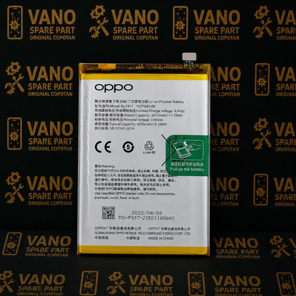 BATERAI BATRE OPPO A15 / A15S / A12 BATRE OPPO BLP 817 ORIGINAL COPOTAN