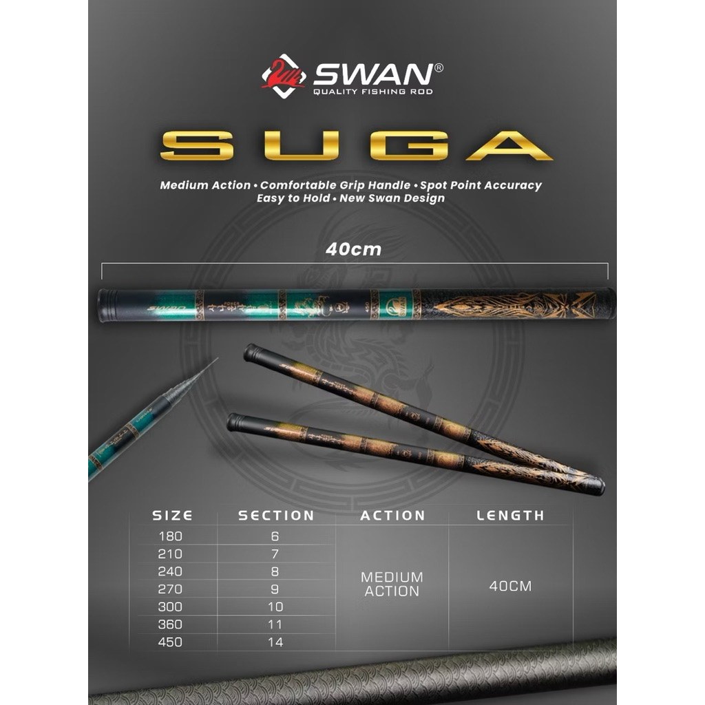 Tegek Swan Suga 300 360 Cm Ruas Pendek 40cm