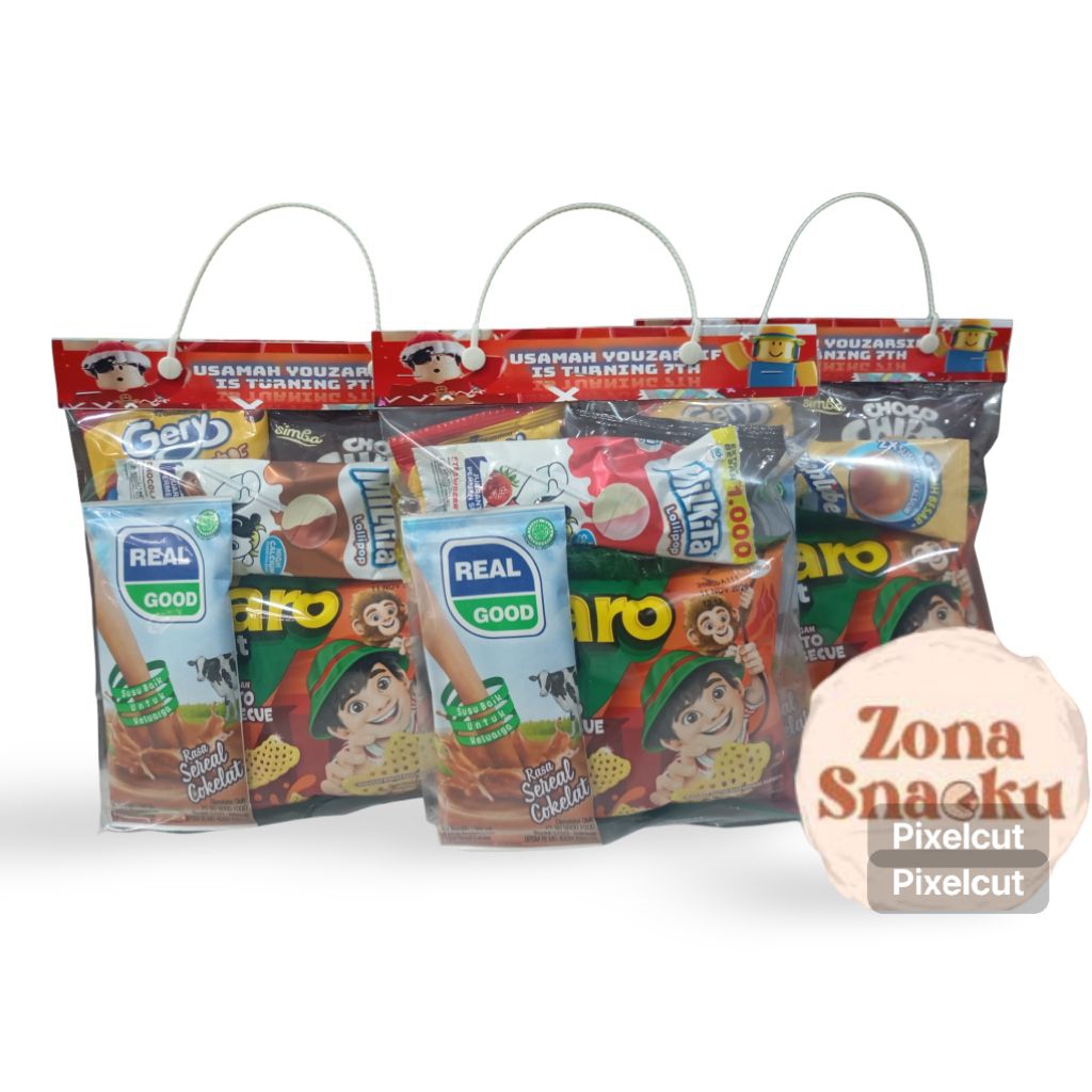 Hampers Snack Natal/Ulang tahun anak label karakter/custom( lolipop)
