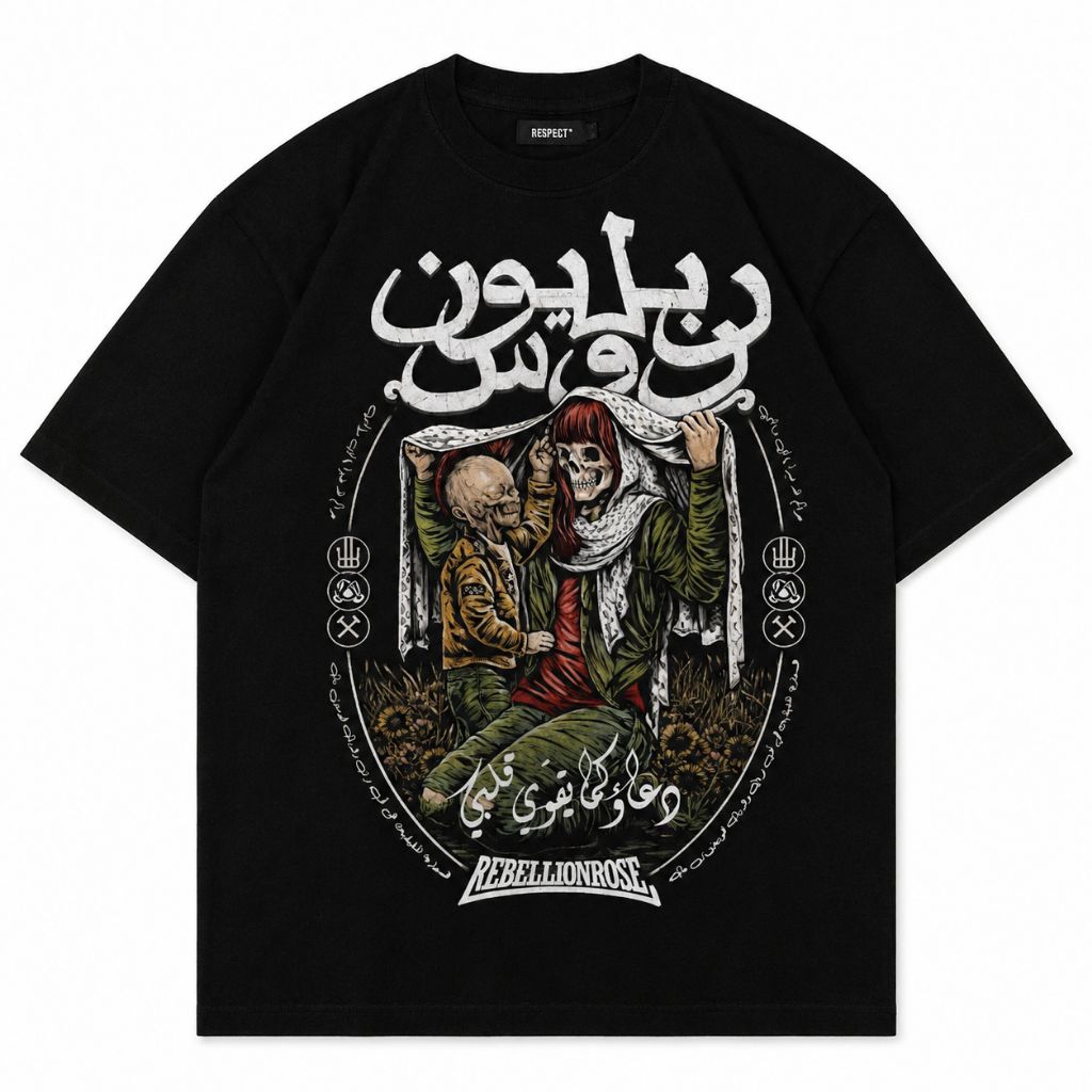 Kaos Distro Baju pria wanita T-Shirt Kaos Oversize Streetwear “Rebellion Rose” – Graphic  Premium Hi
