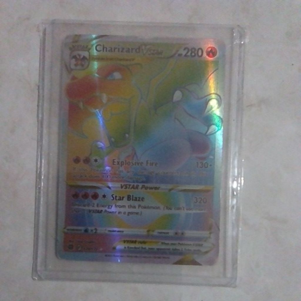 kartu pokemon charizard vstar pelangi