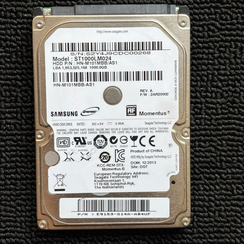 HARDDISK LAPTOP SAMSUNG 1TB SENTINEL 100%