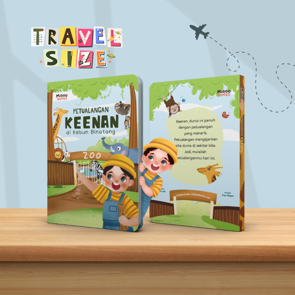 Travel Size Buku Cerita Anak Personalized Petualangan [Nama Anak] di Kebun Binatang