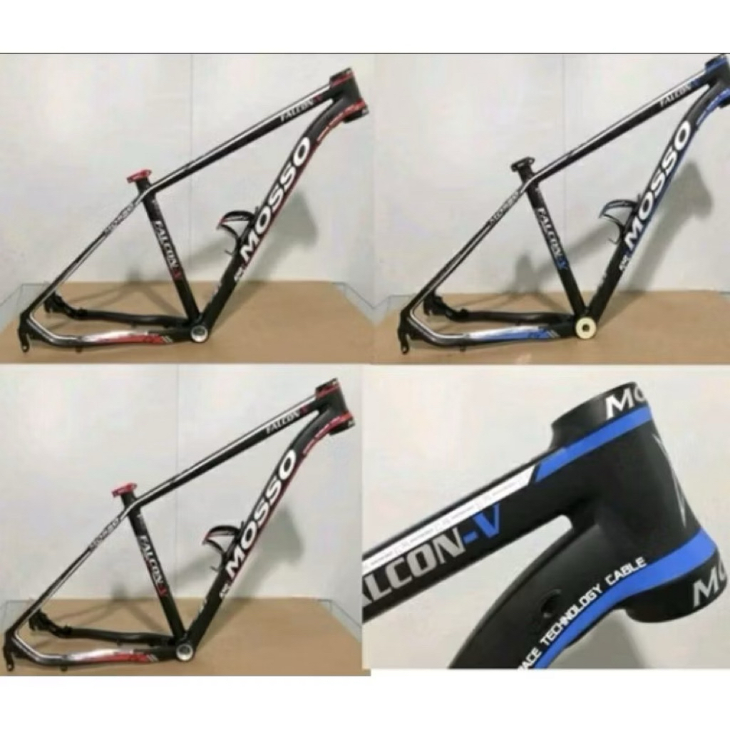 FRAME MOSSO FALCON V 7559 XC 27.5 PLUS HEAD SET BLACK RAINBOW