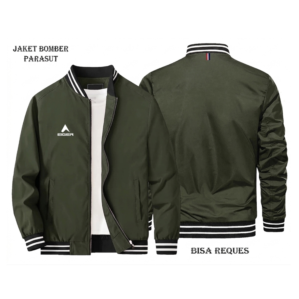 Jaket Bomber Pria, Jacket Tebal Anti Air Parasut, Jaket Eiger