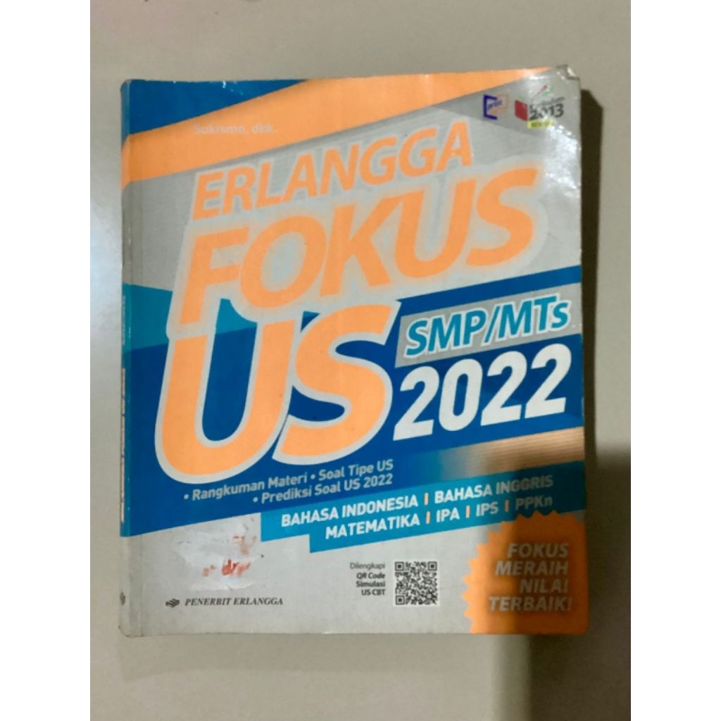 Buku Erlangga Fokus US SMP/MTS Kelas 9 Tahun 2022