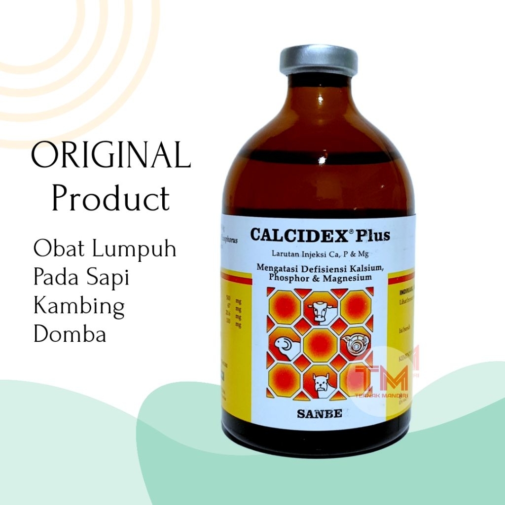 CALCIDEX PLUS 100ml Injeksi Obat Sapi Kambing Lumpuh Injeksi Ampuh