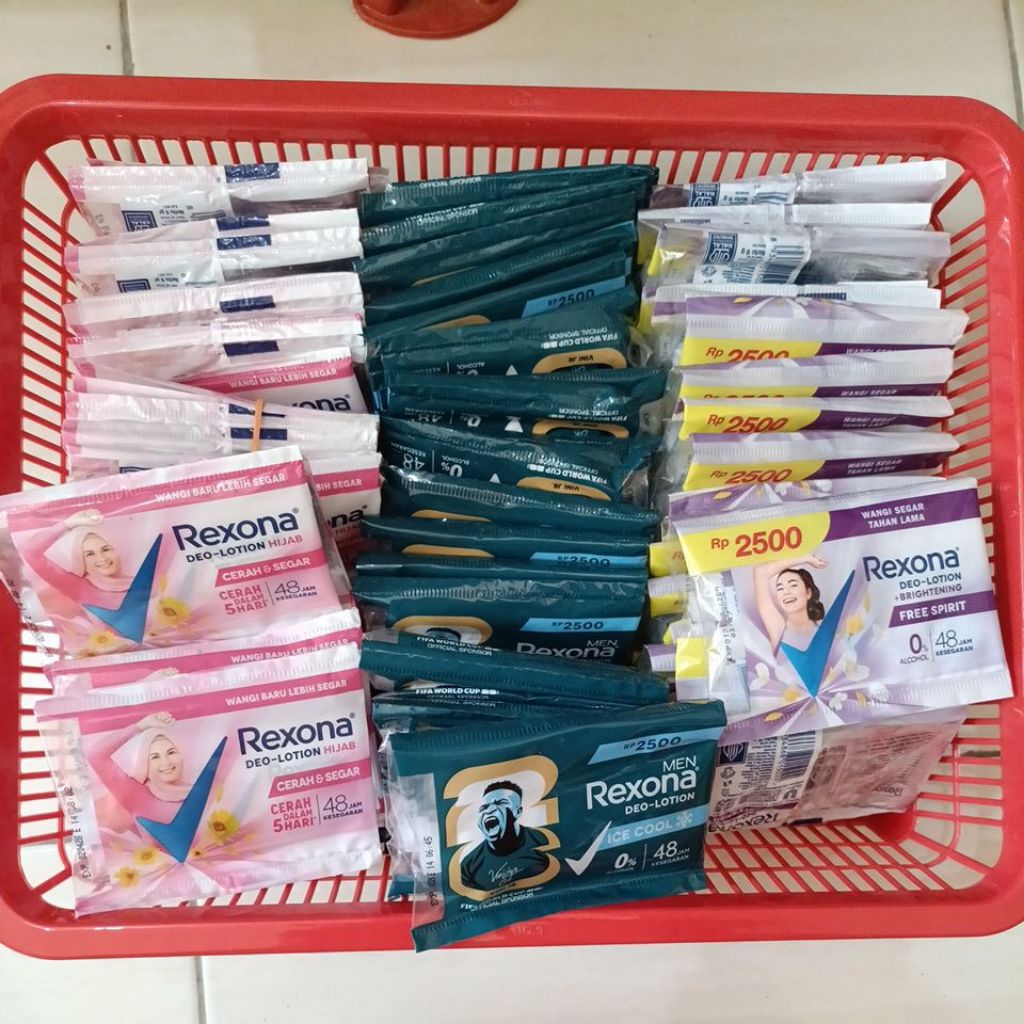 rexona Deo lotion sachet 1 renceng 12pcs