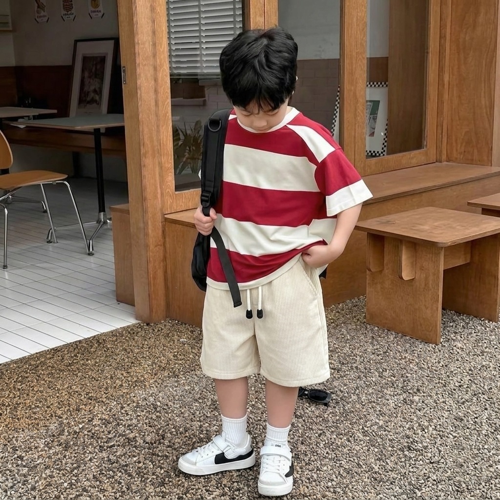 1-7 Tahun Celana Pendek Corduroy Anak Anak Cowo Cewe Unisex Jeans Corduroy