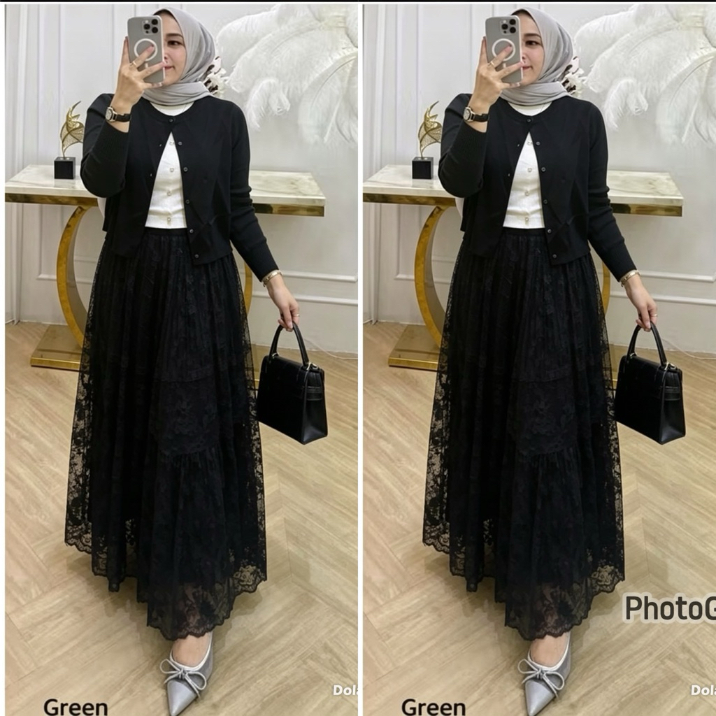 gamis dress  /midi dress zara rajut rompi terbestseller# terbaru