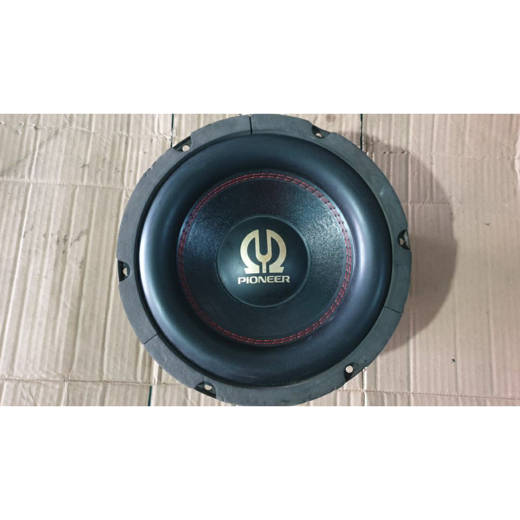 subwoofer mobil 10inch 4ohms 300watts pioneer ts-w251f  second bekas normal siap pakai sudah di tes