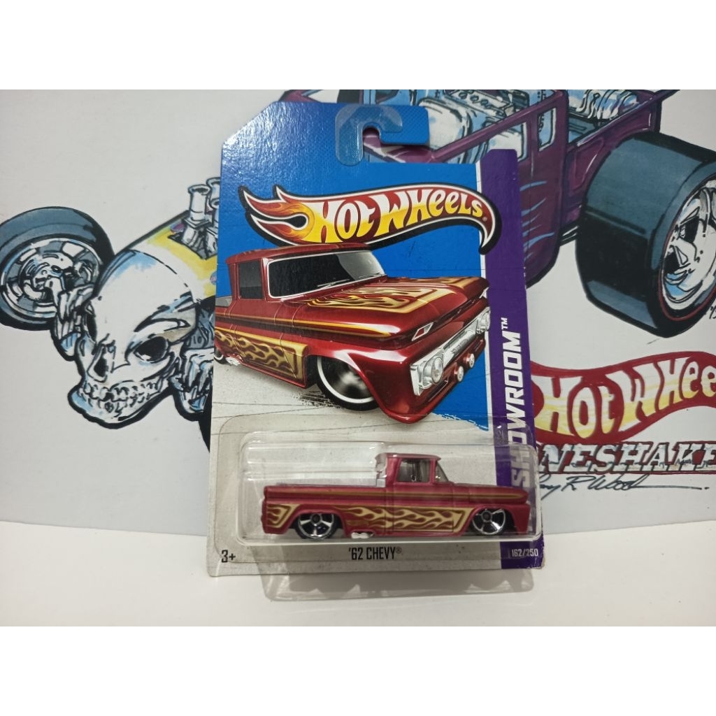 hotwheels custom 62 chevy pick up maroon