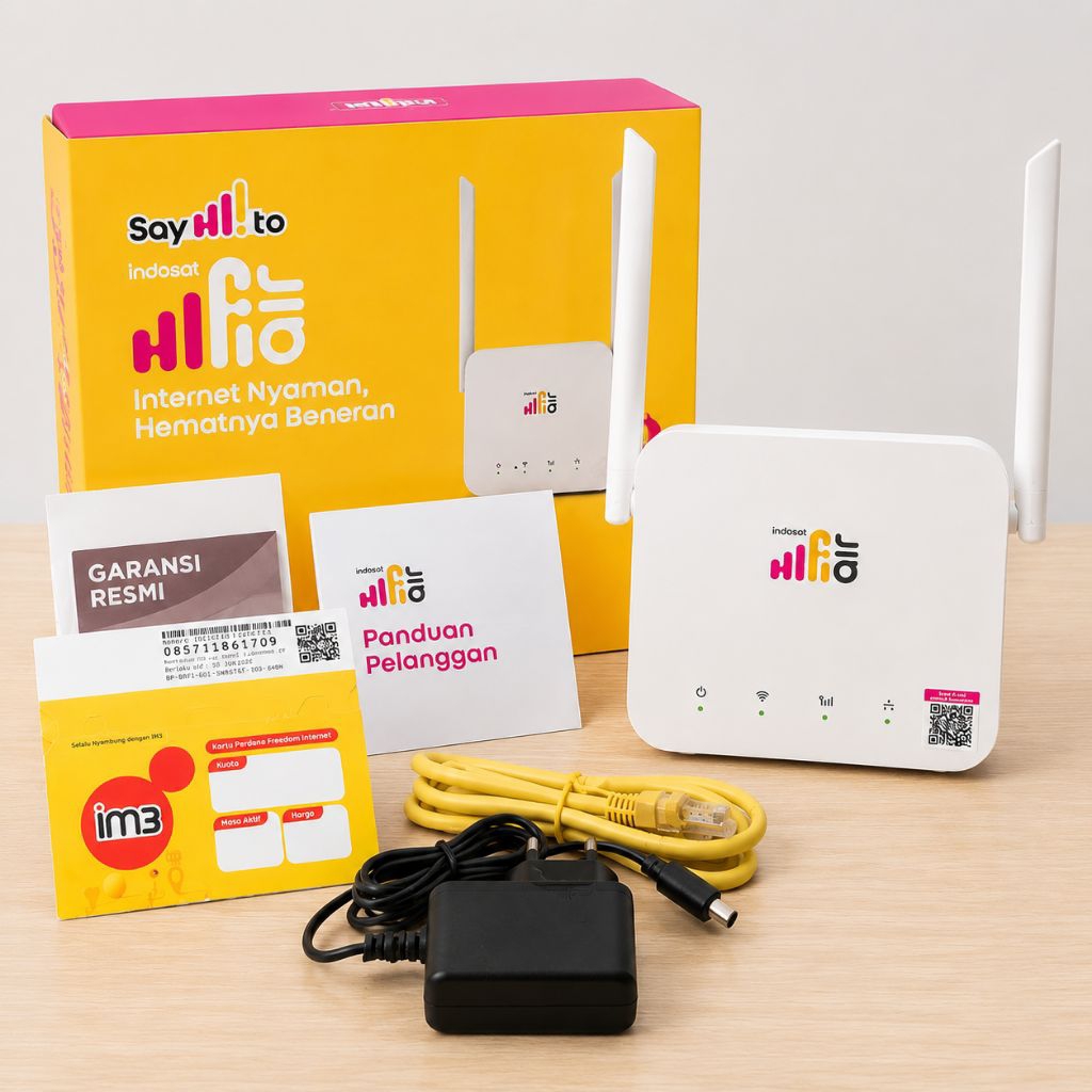 HiFi Air Indosat – Modem WiFi Rumah Tanpa Kabel + Bonus 50GB / 30 Hari