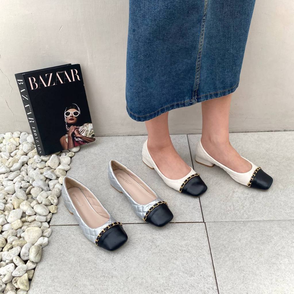 Simoncelli Sepatu Tumit Tahu 3 Cm Wanita | Sepatu Wanita | Sepatu Korea | Pansus Kerja | Sepatu Kerj