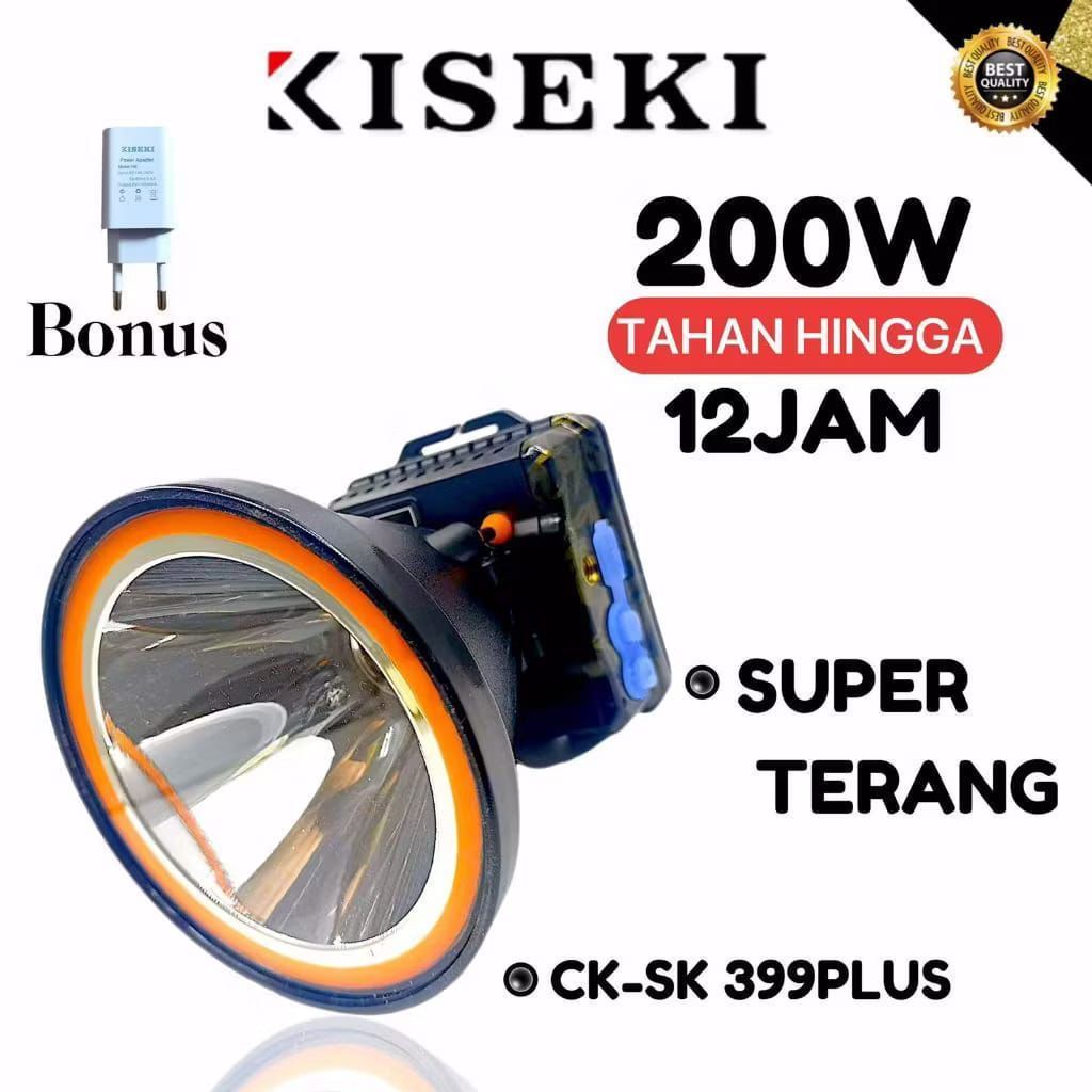 GRATIS ONGKIR Senter Kepala Kiseki 350Wat Tahan Hingga 12Jam / Kiseki Senter Kepala CK-399Plus