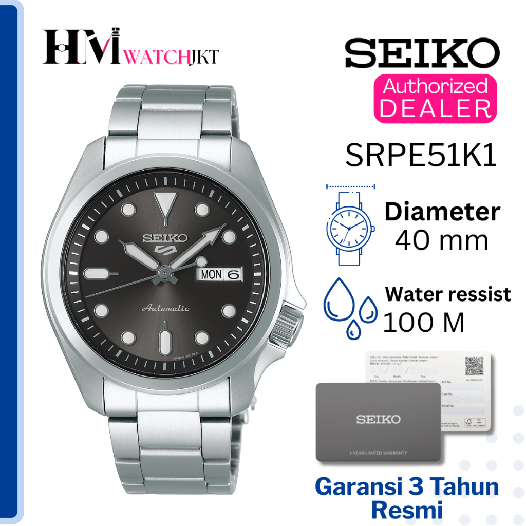 SEIKO 5 Sport SRPE51K1 Jam Tangan Pria Original Automatic Antiair