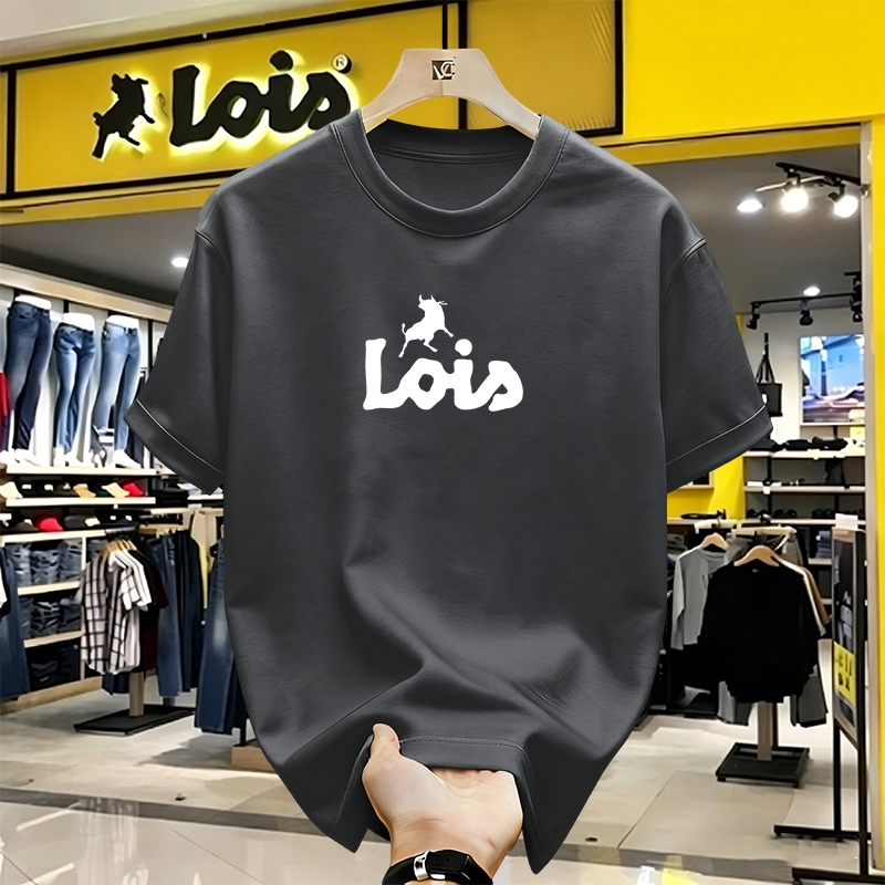 Tshirt Lois Motif Logo Lois Lengan Pendek Bahan Katun Lembut - Kaos Oversize Unisex Pria Wanita Baju