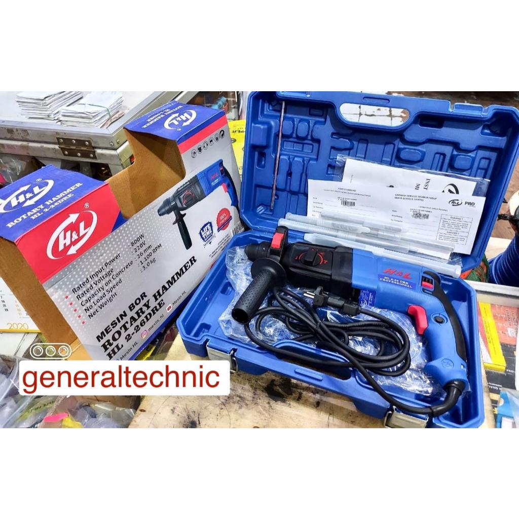 Rotary Hammer Drill HL2-26DRE H&L Bor Bobok Tembok H&L Rotary Hammer H&L