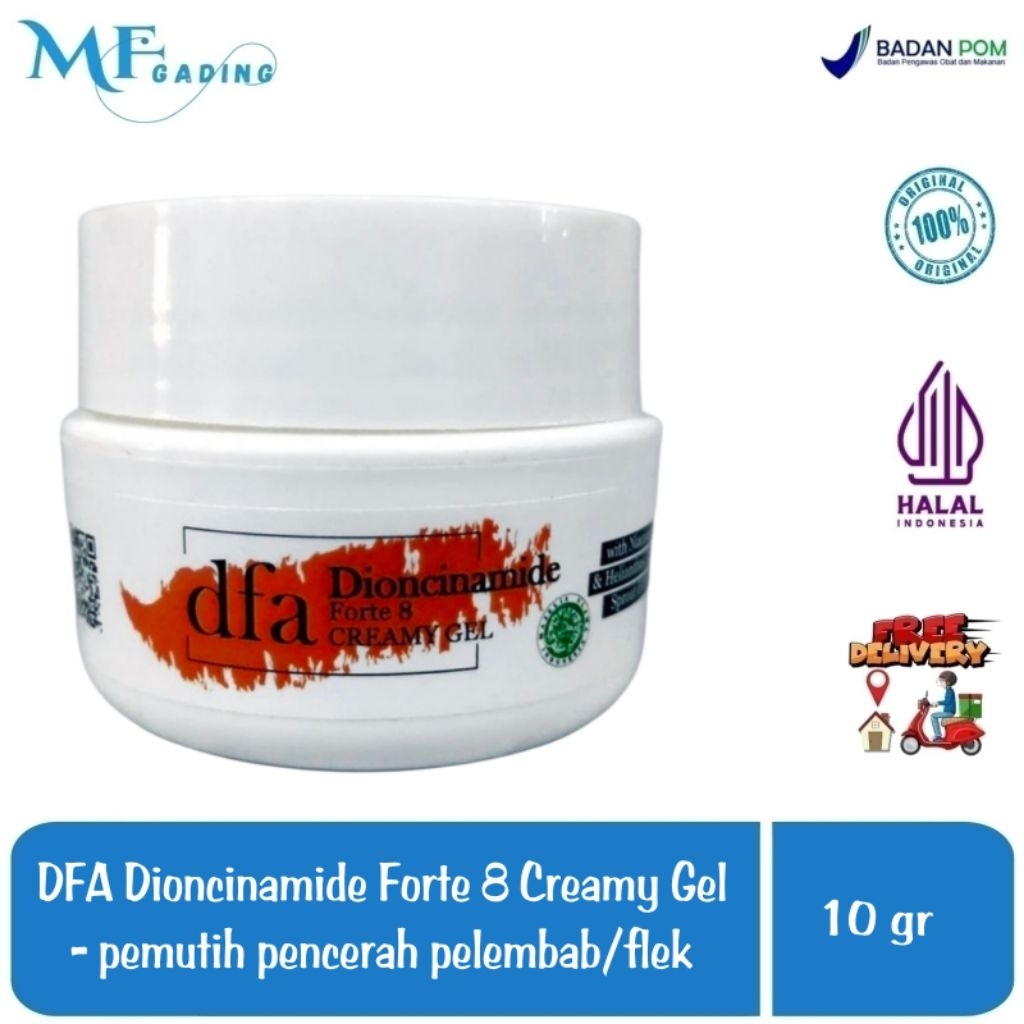 DFA Dioncinamide Forte 8 Creamy Gel - pemutih pencerah pelembab / flek / melasma - BPOM