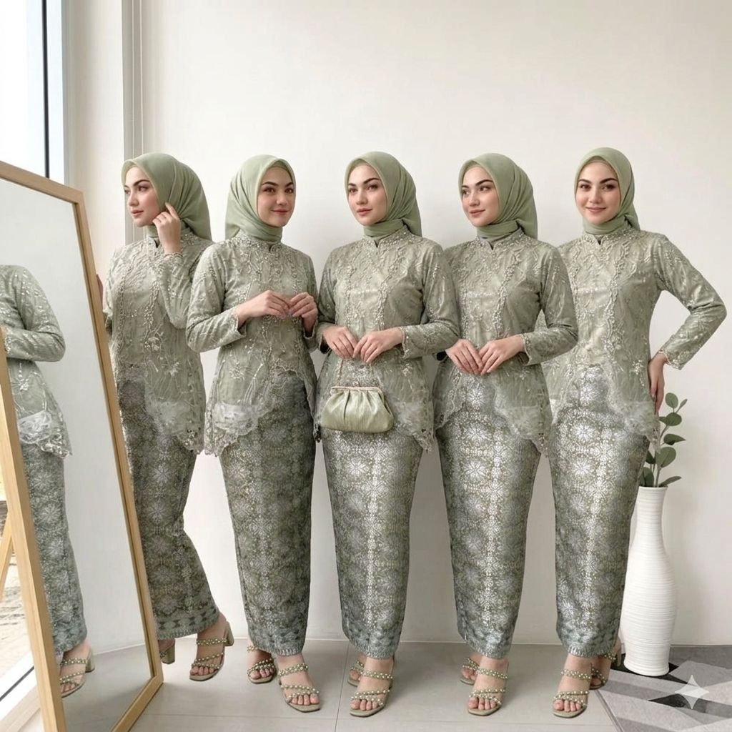 Setelan Kebaya Azura / Setelan Kebaya Wisuda / Setelan Kebaya Modern / Set Kebaya Rok Span Songket