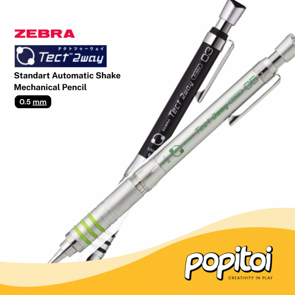 ZEBRA MAS41 MA41 Tect 2Way STANDART Automatic Shake Mechanical Pencil 0.3 0.5 mm Pensil Mekanik