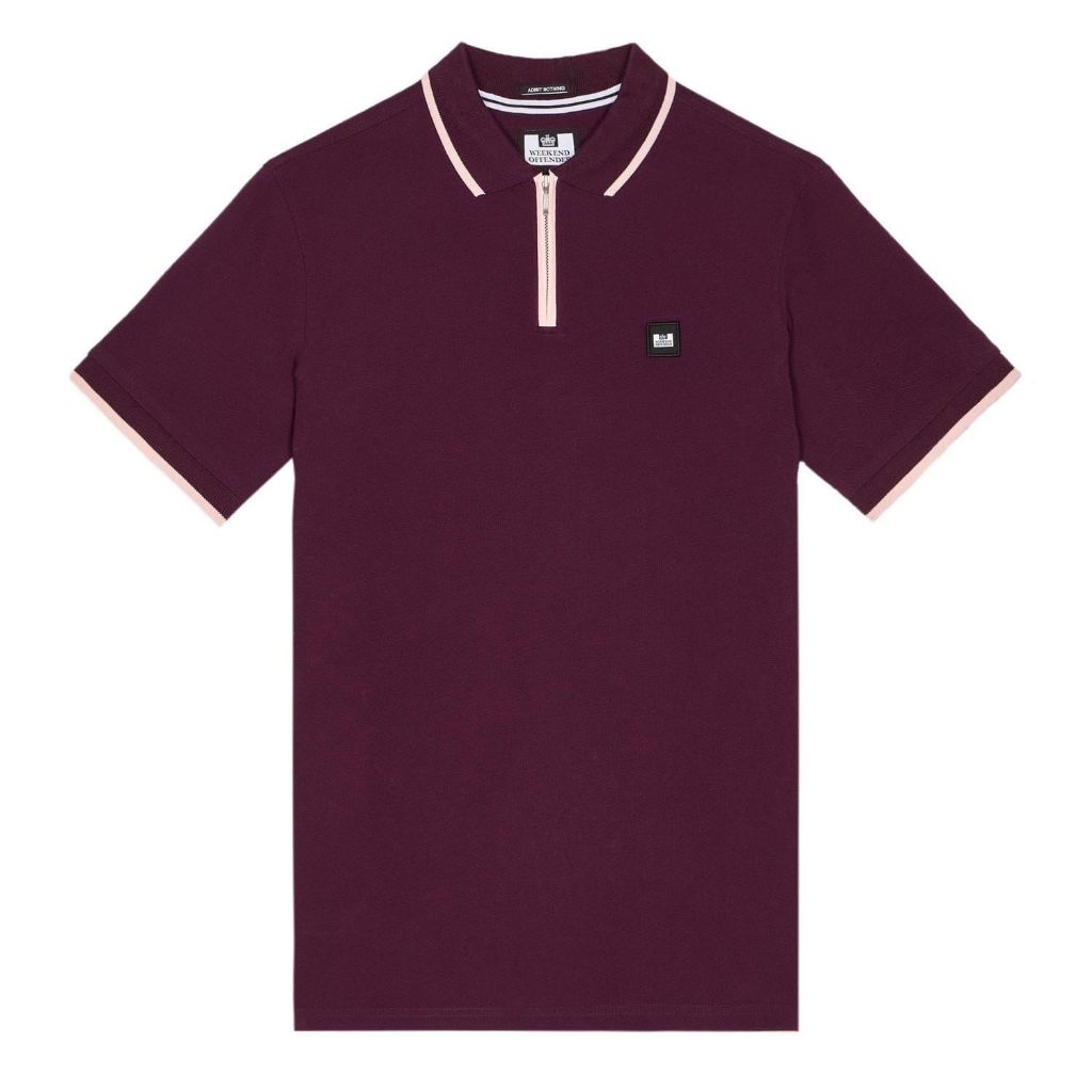 Weekend Offender Shore Polo Shirt Berry Original