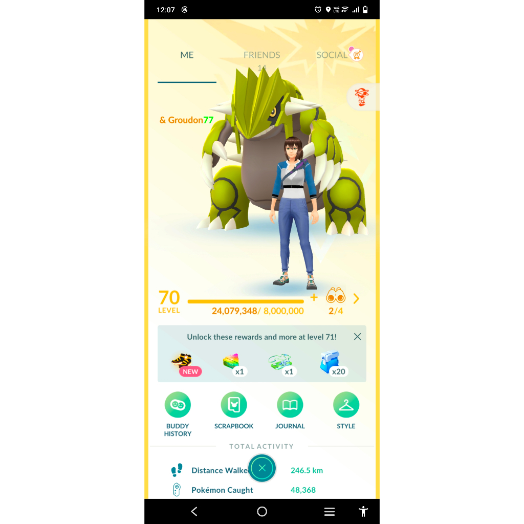 Paket Pokemon Go Siap Pakai (Akun level 70) Zacian Hundo, Zapdos Hundo, Azelf Hundo, Shiny Kyogre, S
