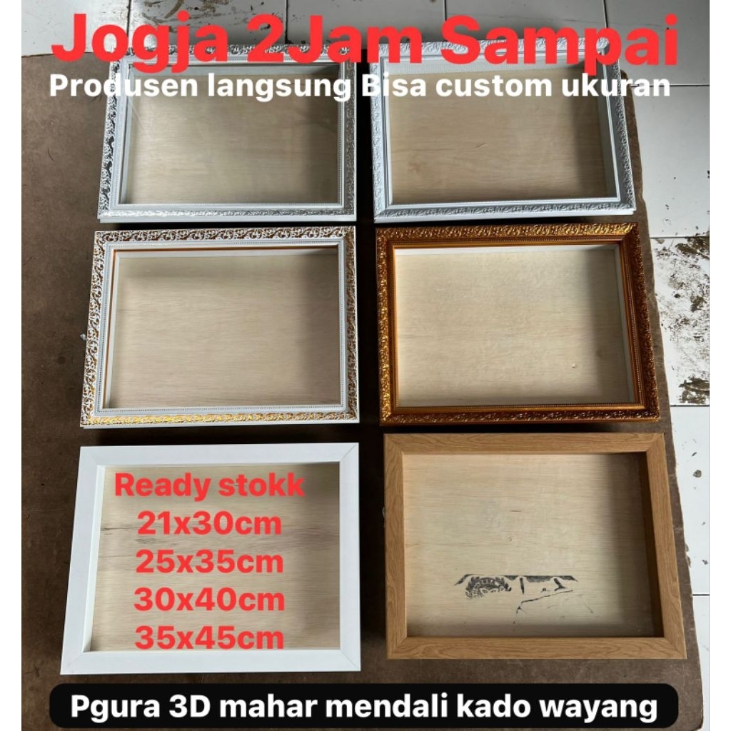 Bingkai mahar 3D 30x40cm frame mahar 3D Pigura 3D