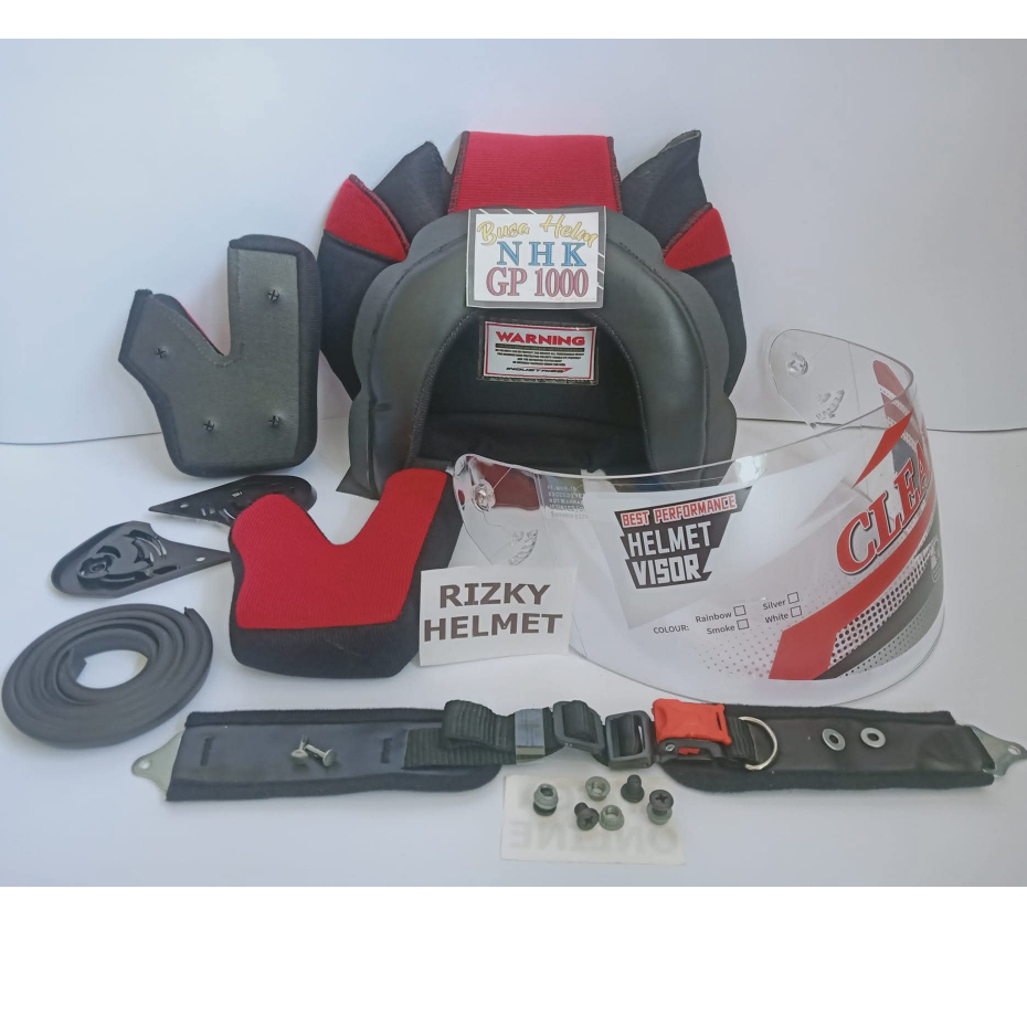 PAKET NHK GP1000, NHK GP 1000, Busa Helm + kaca helm GP1000, NHK GP 1000 + Tali helm + lis karet