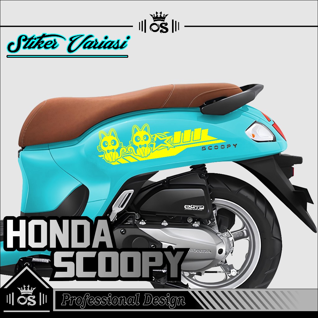 STIKER CUTTING SCOOPY MOTIF 88 / STRIPING HONDA NEW TAHUN 2025 / AKSESORIS CUSTOM STYLISH / TERBARU 