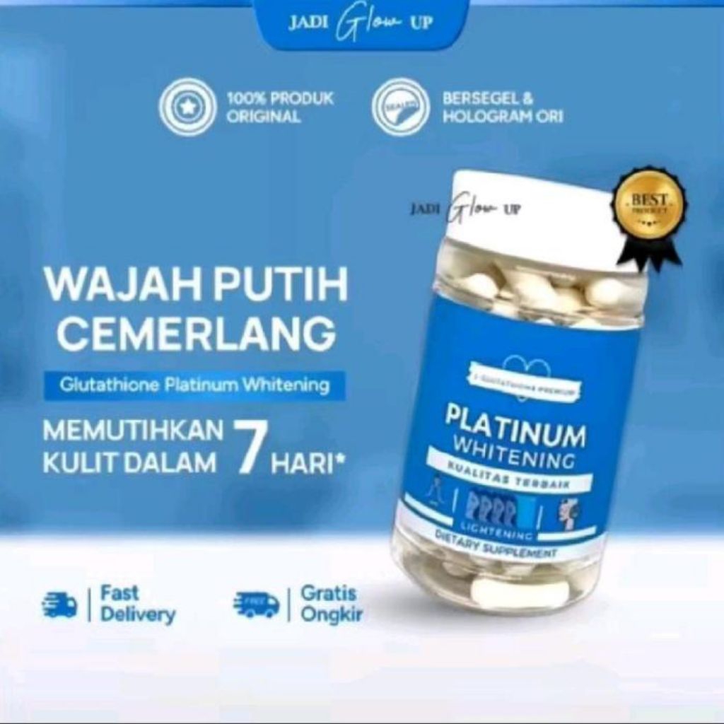 Gluthatione Platinum Whitening Suplemen Herbal Pemutih Seluruh Badan