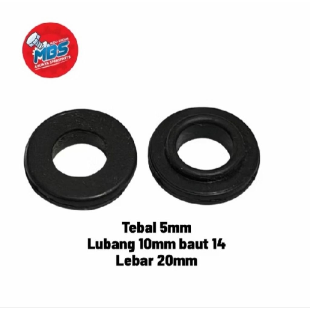 RUBBER WASH RING KARET M10 BAUT 14 GORMET KARET COVER BODY PENAHN GETARAN RING KARET BAUT 14