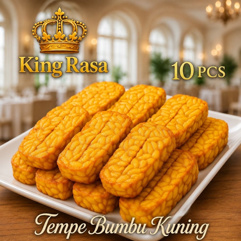 Tempe Bumbu Kuning Tempe Ungkep Siap Goreng Frozen Food isi 10 pcs