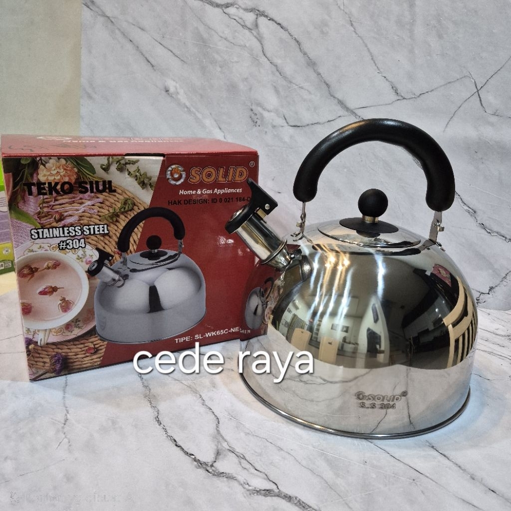 teko siul / ceret masak bunyi stainless steel 304 SOLID 5 ltr