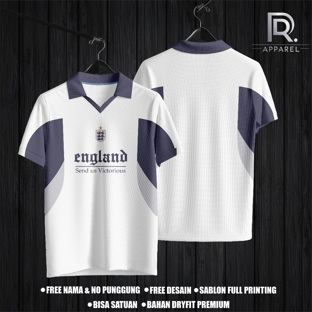 JERSEY FANTASY TIMNAS INGGRIS EDISI PIALA DUNIA FULL PRINTING PREMIUM