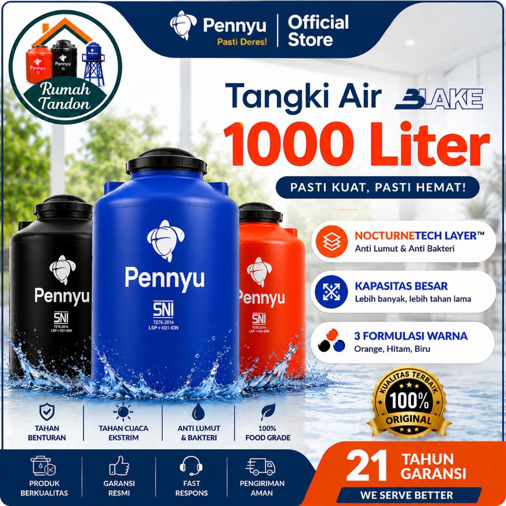 Tandon/Toren/Tangki Air PENNYU BLAKE Kapasitas 1000 Liter