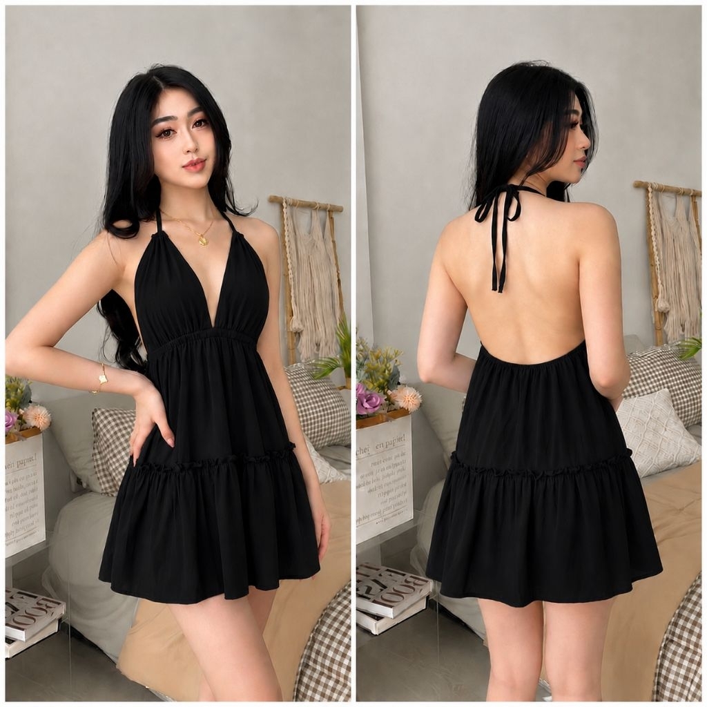 daster tali mini dress piyam baju tidur daster kekinian lingerie bisa cod